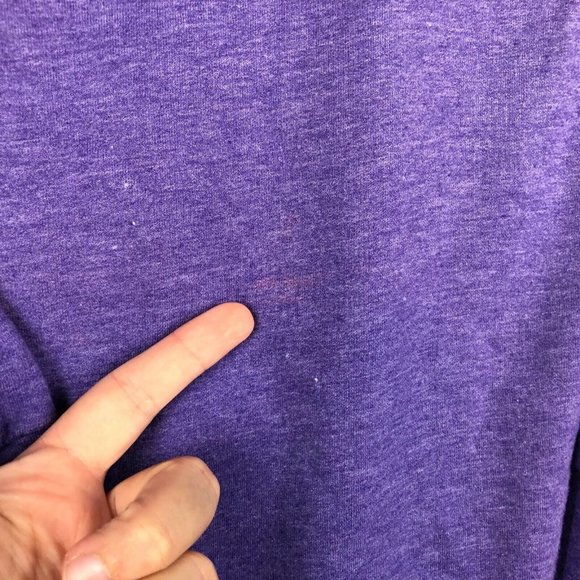 Anvil Sweater 3XL Womens Royal Purple Heathered Knit Crewneck Pullover Casual - Picture 6 of 10